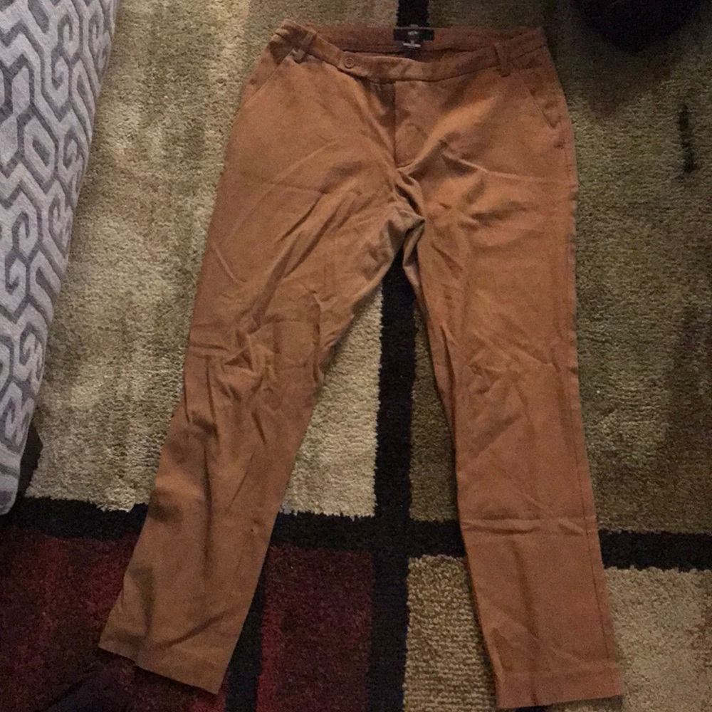 Brown cigarette pants